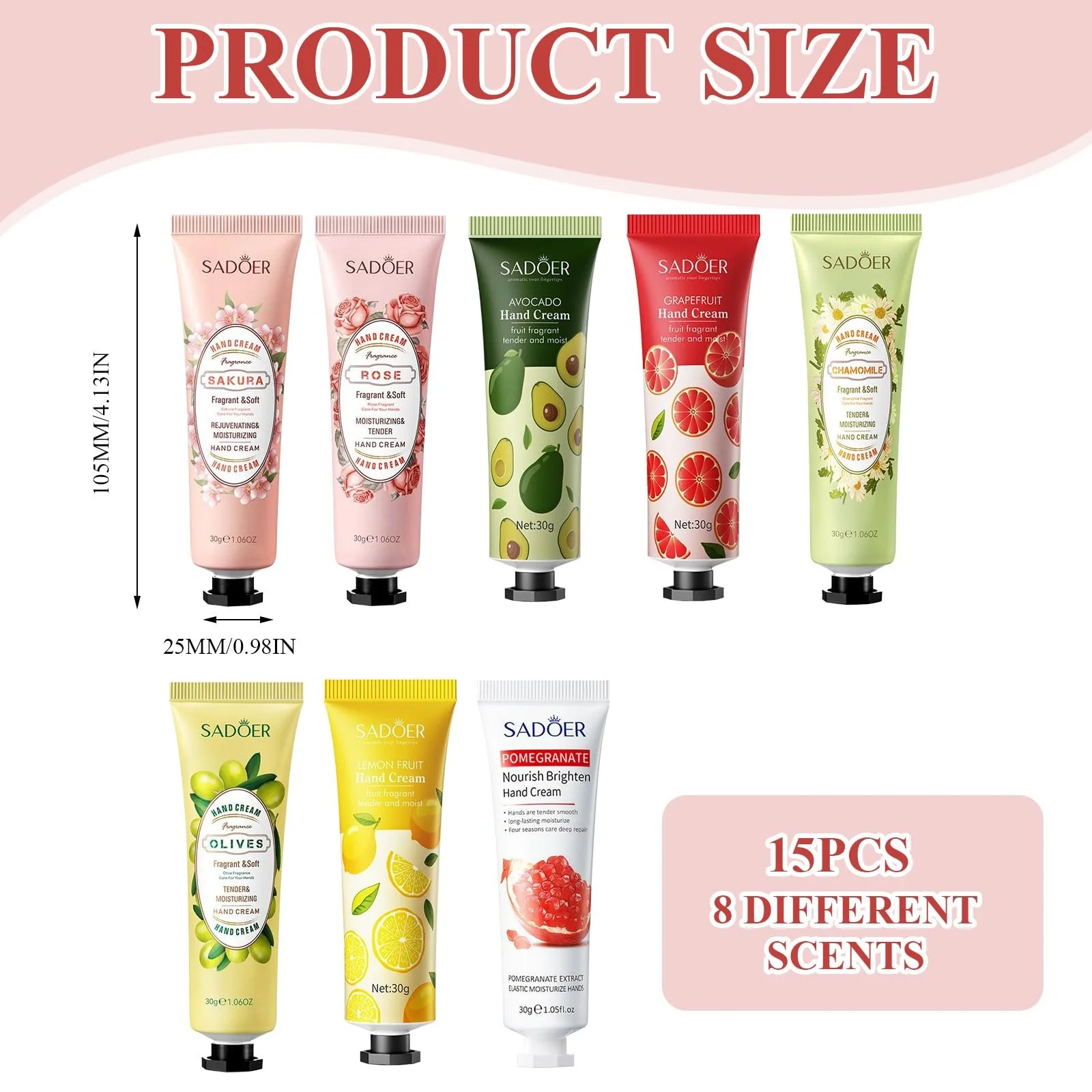 Набор мини-кремов для рук (15 шт.), фото №2