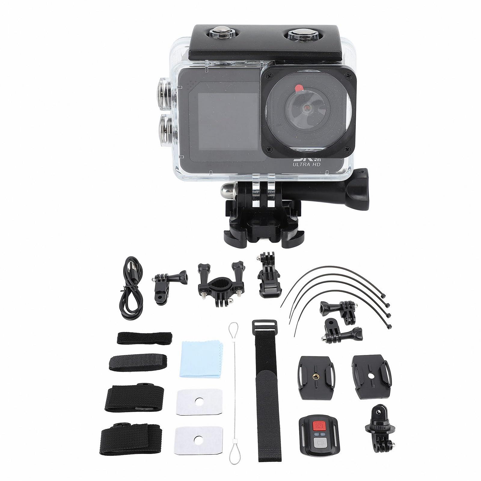 Екшн-камера Yctze Action 5К30FPS WiFi Двосторонній екран Вбудований мікрофон IP68 Водонепроникний Підводний Ультра HD Роздільна здатність 170 градусів Широкий кут, фото №6
