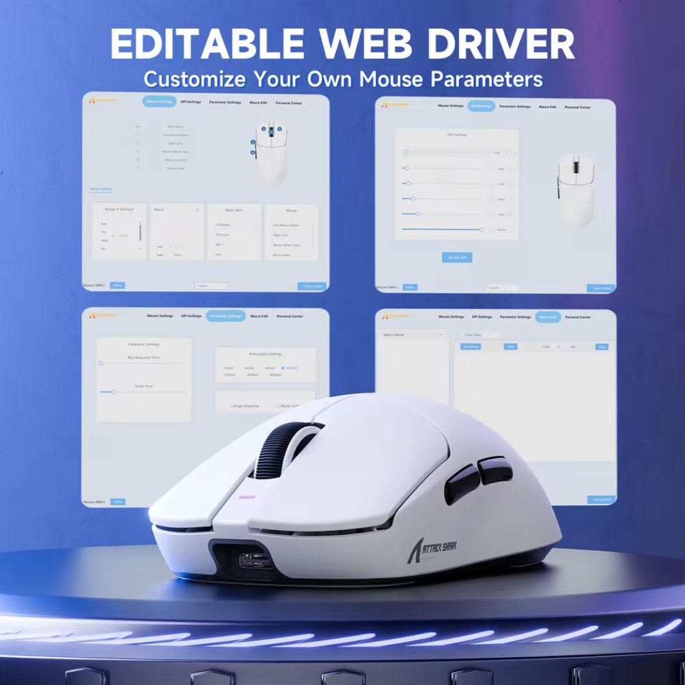 Миша Attack Shark X8 Pro PAW3950Pro 40000DPI 700IPS 60G 8000Hz Black, фото №11 Миша Attack Shark X8 Pro PAW3950Pro 40000DPI 700IPS 60G 8000Hz Black, фото №11