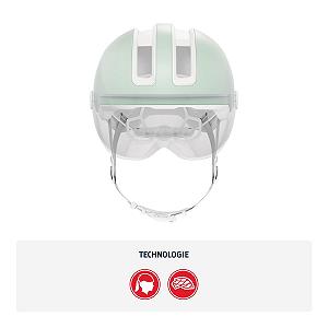 Шолом ABUS City HUD-Y ACE - Стильний велосипедний шолом з козирком і магнітним світлодіодним заднім ліхтарем, що перезаряджається, - для чоловіків і жінок synthetic.ua - Фото 1