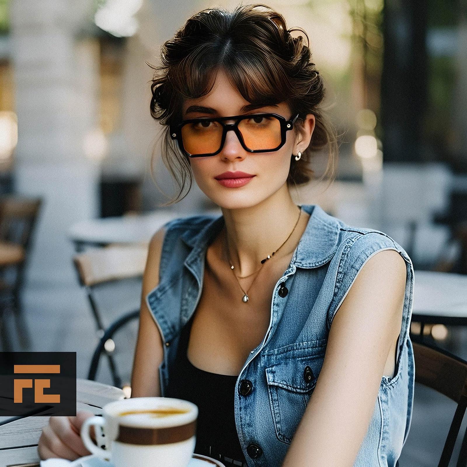 Солнцезащитные очки Ретро FEISEDY 70s Квадратные B2622, фото №8