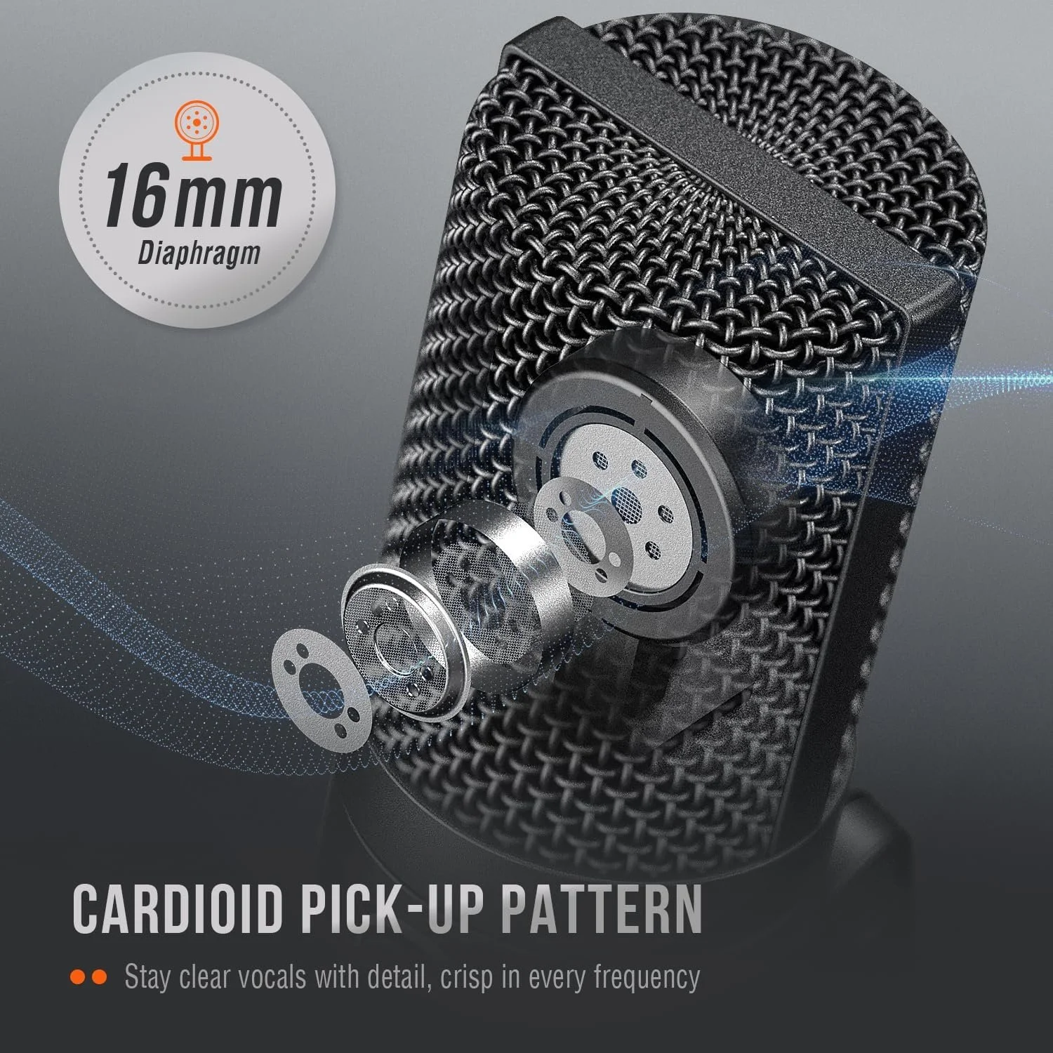 Мікрофонний комплект FIFINE T669 / Конденсаторний / Кардіоїдна спрямованість / USB Plug&Play / 20Гц-20кГц / Чорний, фото №3