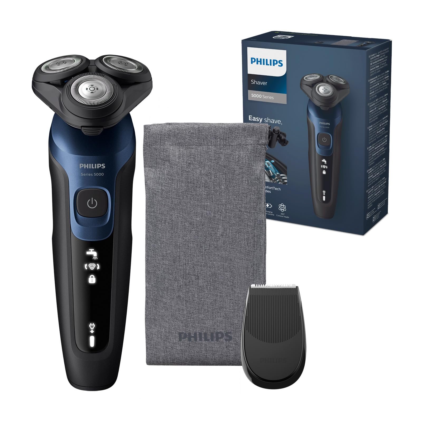 Электробритва Philips Shaver Series 5000 S5465/18 для влажного и сухого бритья Metallic Blue, фото №1 Электробритва Philips Shaver Series 5000 S5465/18 для влажного и сухого бритья Metallic Blue, фото №1