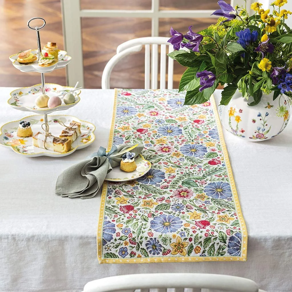 Ранер Villeroy & Boch Spring Awakening 32 x 96 см жовта/зелена/червона, фото №2 Ранер Villeroy & Boch Spring Awakening 32 x 96 см жовта/зелена/червона, фото №2