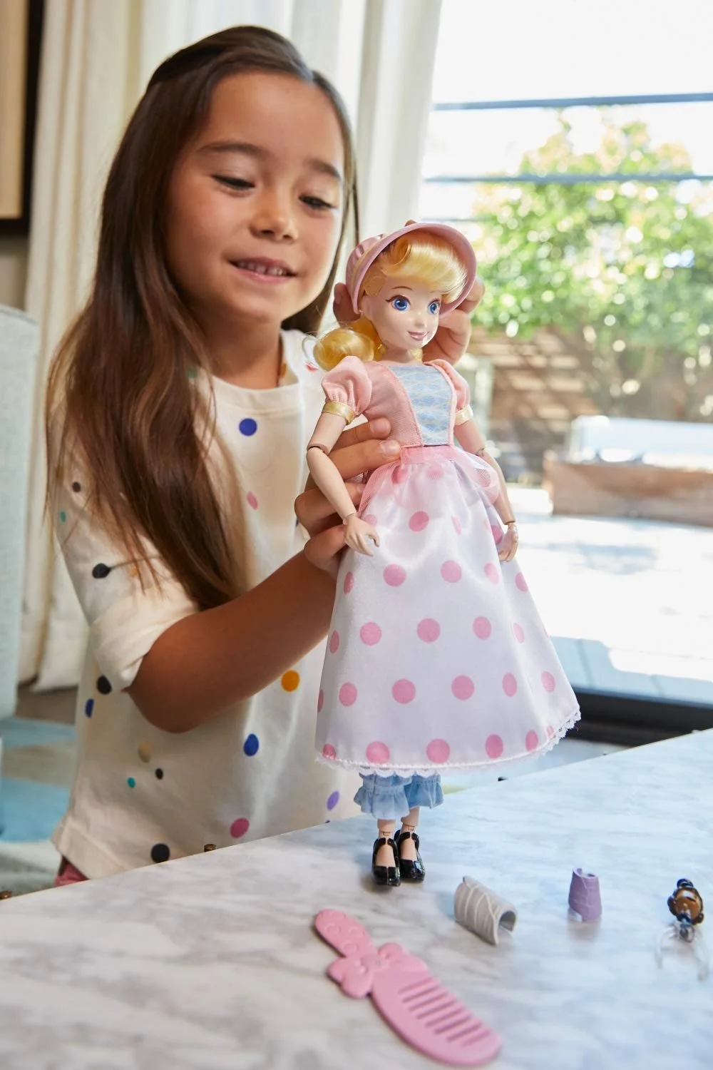 Іграшка Mattel GDR18 Disney Pixar Toy Story 4 Суперрухома фарфорова лялька з аксесуарами Багатобарвна, фото №13