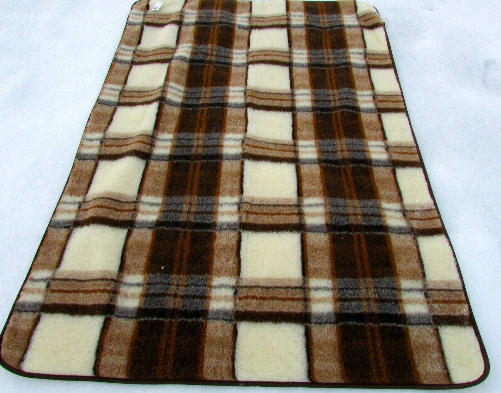 Вовняна Покривало New Checked 100% Finest Merino Wool, зроблено в Німеччині 135 x 200, фото №2