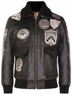 Куртка Infinity Leather мужская из 100% натуральной кожи, дизайн Air Force Aviator, воротник из овчины - Фото 1