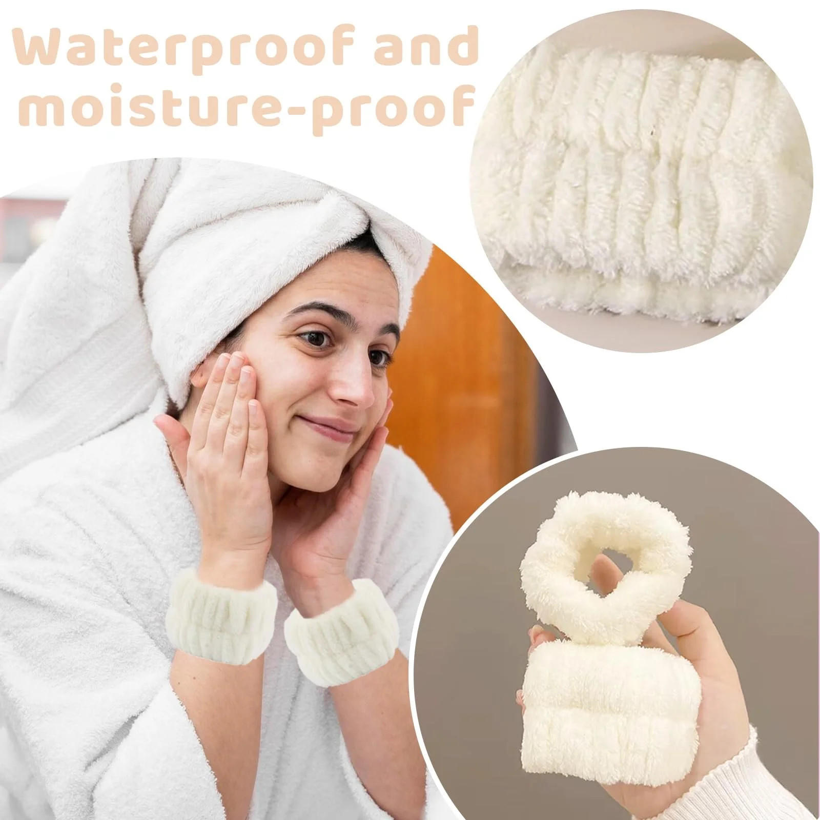 Набір пов'язок для спа-процедур для вмивання обличчя 3 шт., фото №3