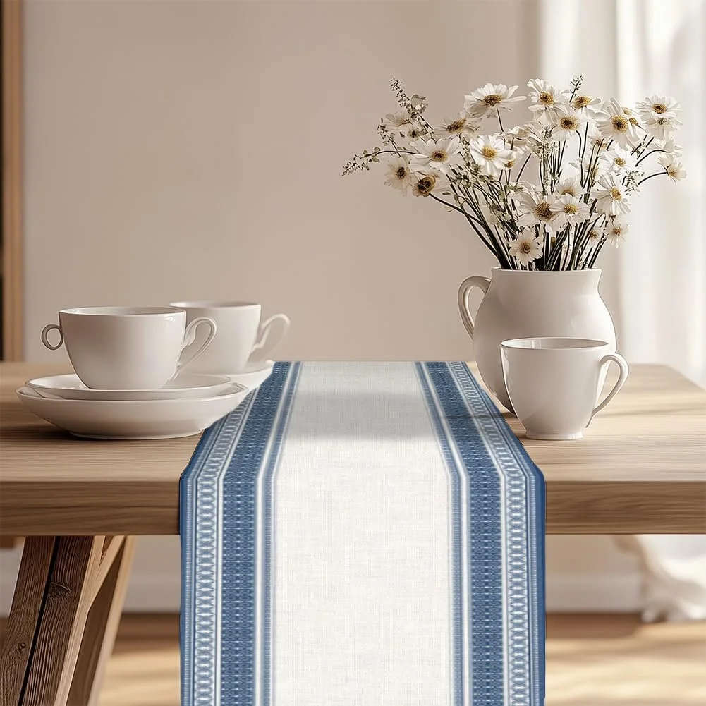Ранер SUPERDANT Vintage Pattern Blue Border 33 x 183 см, фото №7