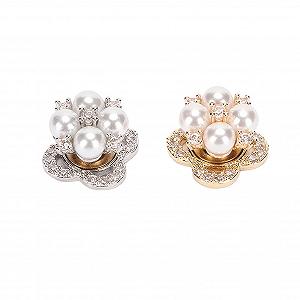 Сніжинки з намистинами (2 шт.) Прикраси для нігтів - Фото 1