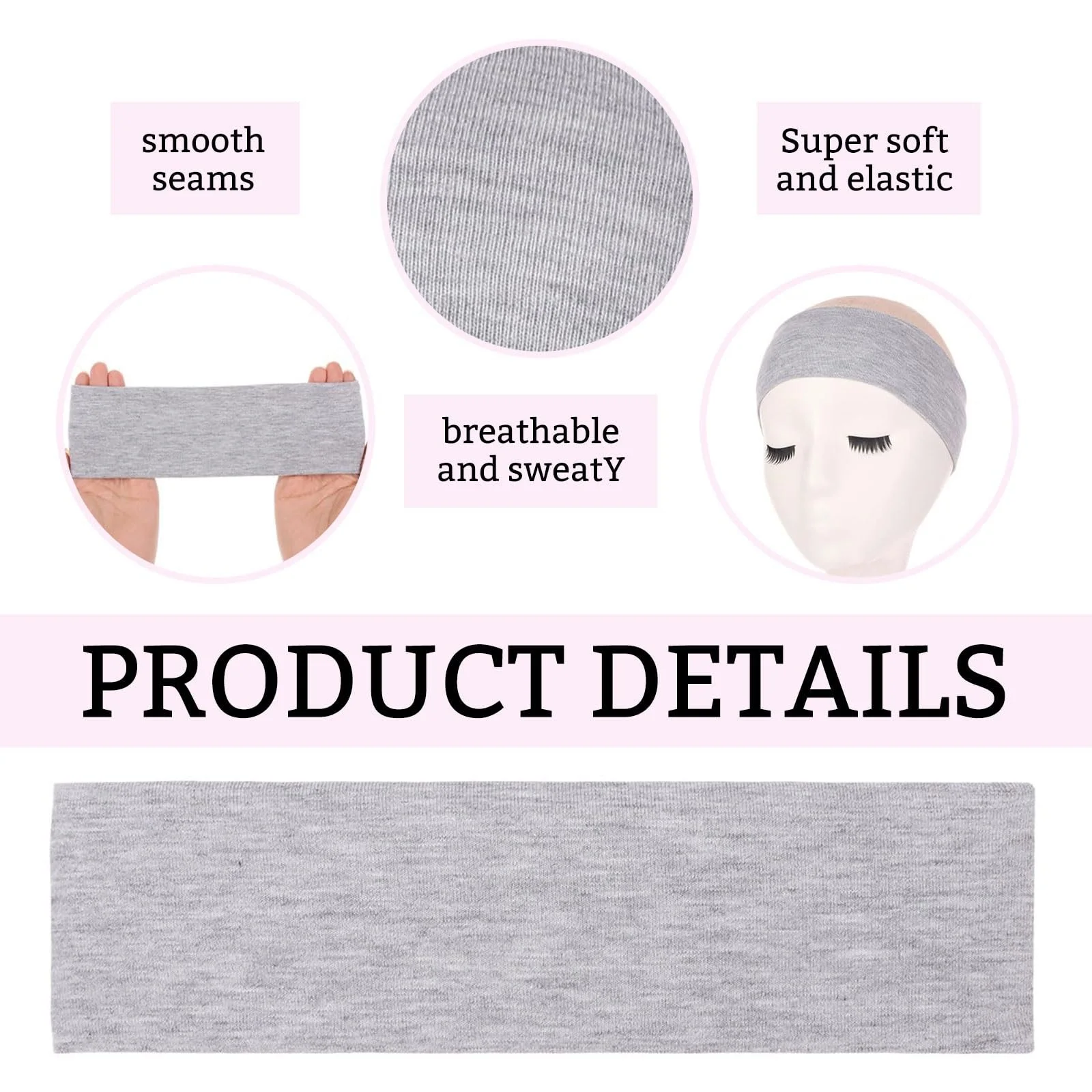 Набір пов'язок на голову, еластичні, спортивні, бавовняні, фото №3 Набір пов'язок на голову, еластичні, спортивні, бавовняні, фото №3