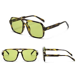 Солнцезащитные очки JCTAIFOO Ретро Классические 70-ые Винтажные Прямоугольные Oversized Квадратные - Фото 1