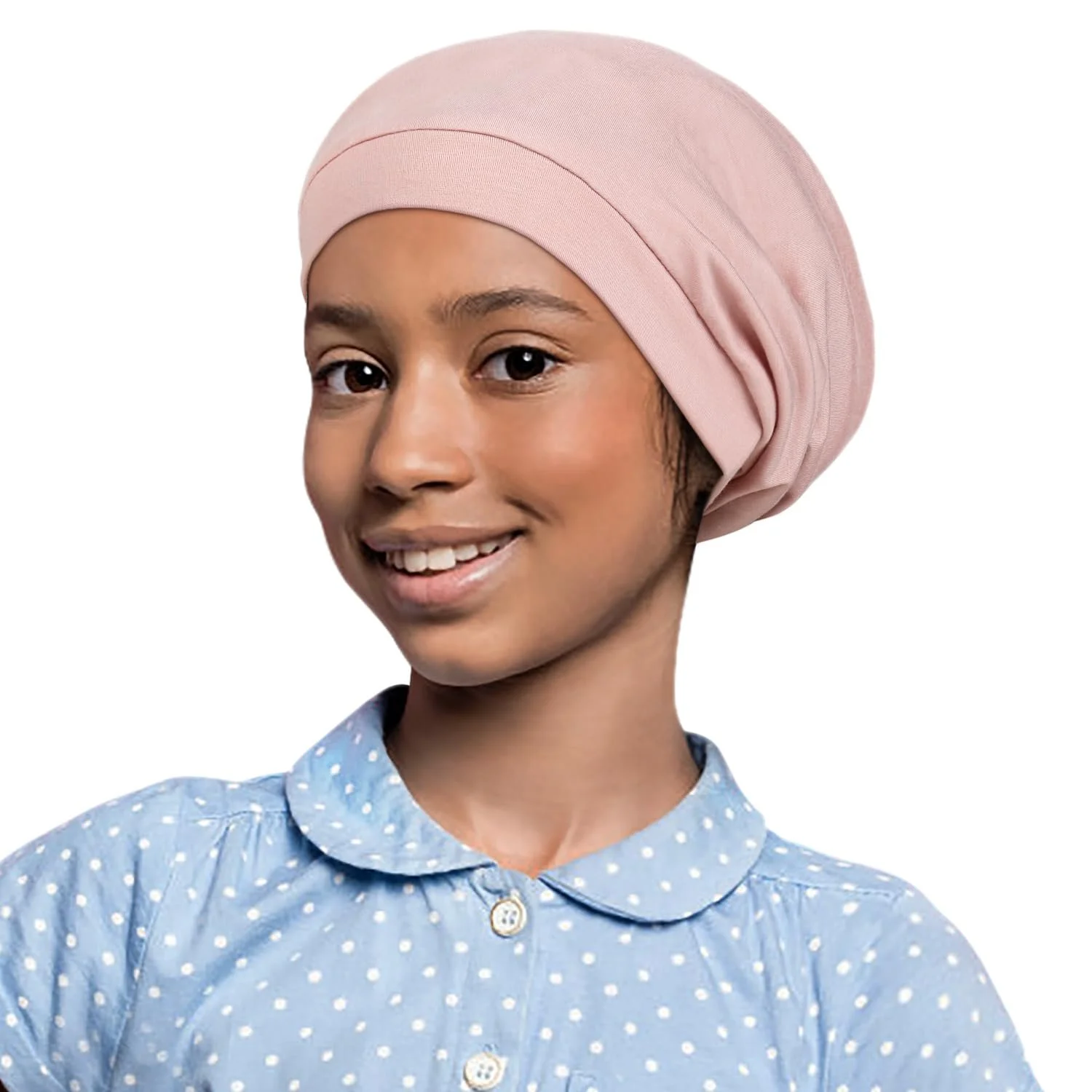 Шапка для сна Alnorm Curly Girls с сатиновой подкладкой и регулируемой комфортной эластичной лентой для девочек-подростков, фото №4