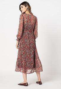 Сукня ONLIRENA LIFE L/S MIDI DRESS WVN 15243143-Urban Red-AOP:ROCKING PAISLEY ONLY Червоний XS synthetic.ua - Фото 1