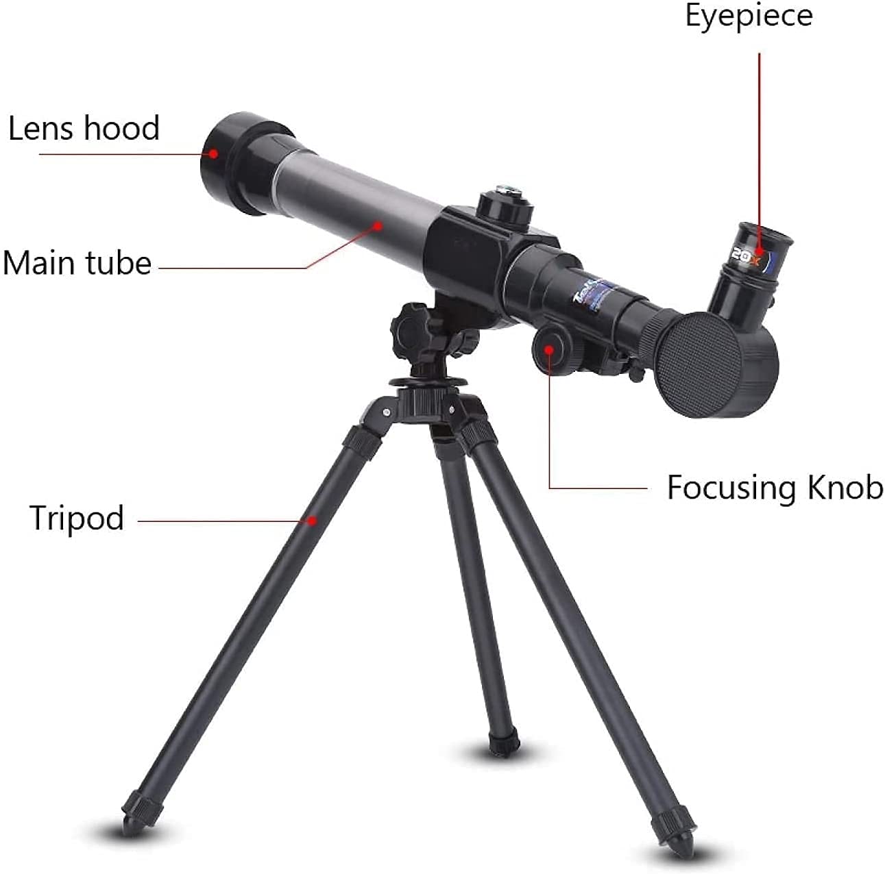 Телескоп для дітей для початківців астрономічне рефракційне, фото №6