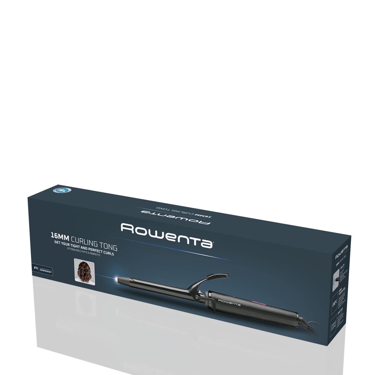 Плойка Rowenta CF2119 16 мм керамічне покриття термоізольований наконечник 360° поворотний шнур чорний/рожевий чорний/червоний, фото №8 Плойка Rowenta CF2119 16 мм керамічне покриття термоізольований наконечник 360° поворотний шнур чорний/рожевий чорний/червоний, фото №8