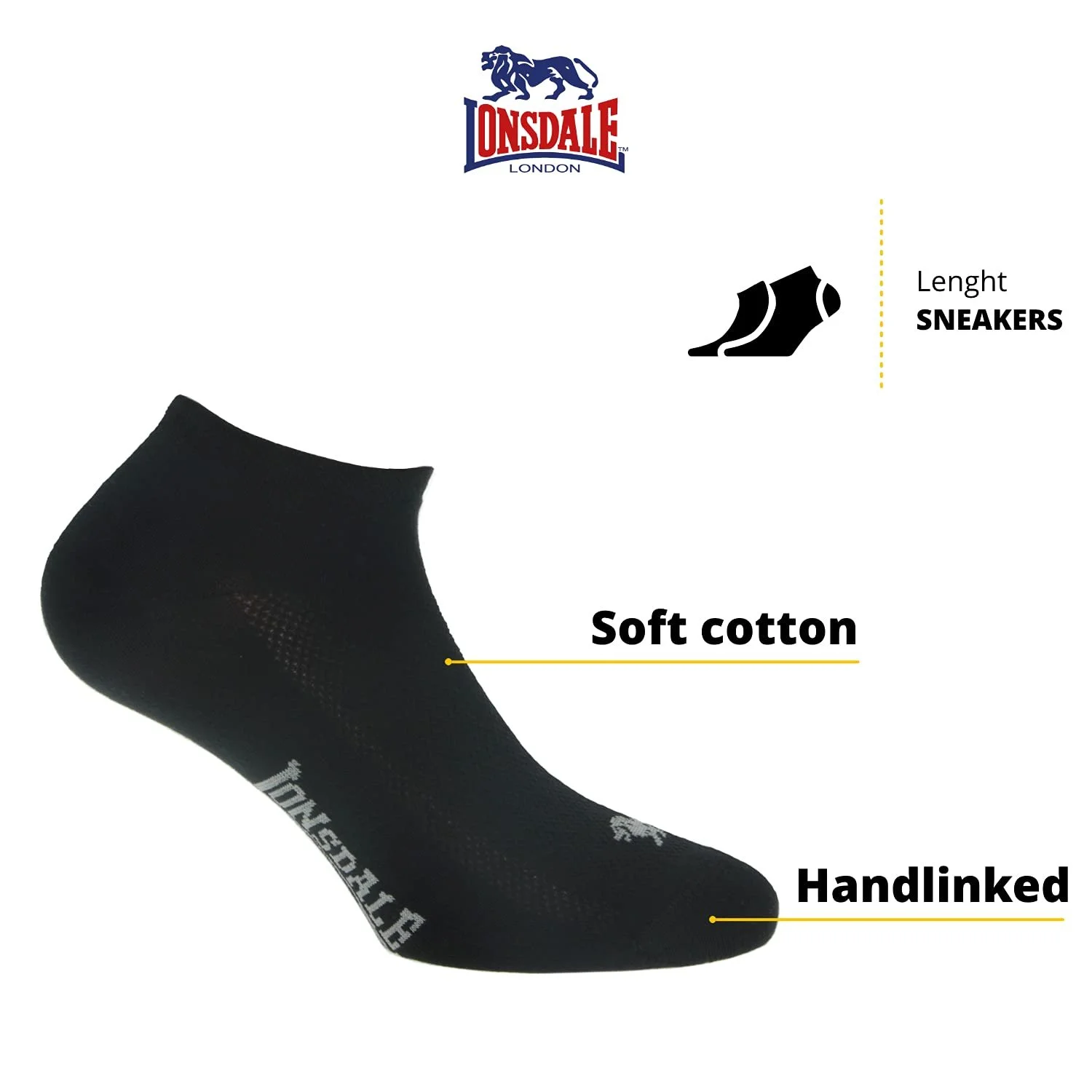 Носки Lonsdale Invisible Fresh Хлопок 6 пар, фото №2