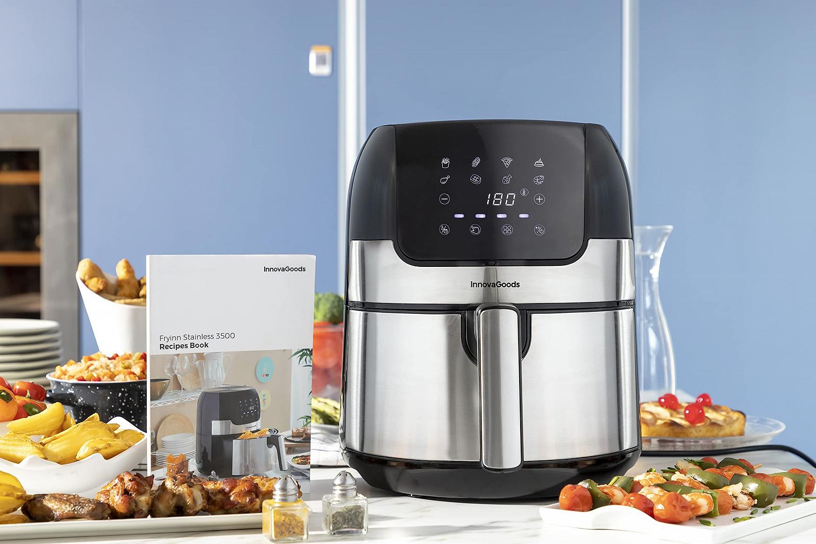 Мультипіч InnovaGoods Fryinn 3500 3.5 л Чорна/Нержавіюча сталь, фото №9 Мультипіч InnovaGoods Fryinn 3500 3.5 л Чорна/Нержавіюча сталь, фото №9
