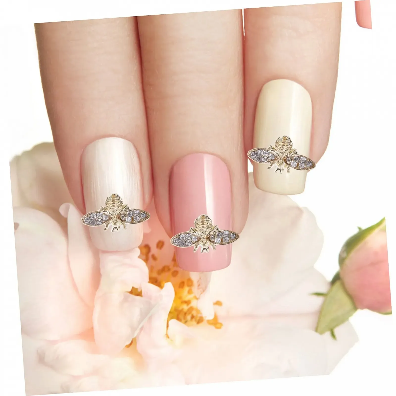 Украшения для ногтей Healeved Ретро Золото 3D Пчелки, фото №5