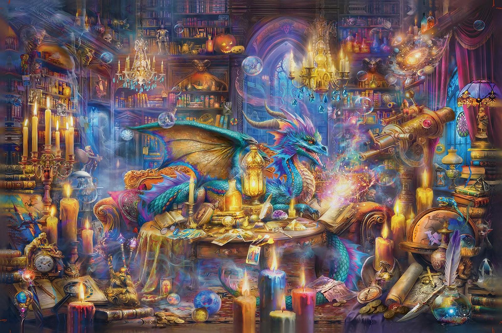 Пазл для взрослых Ravensburger Library of the Dragon 3000 деталей, фото №1 Пазл для взрослых Ravensburger Library of the Dragon 3000 деталей, фото №1