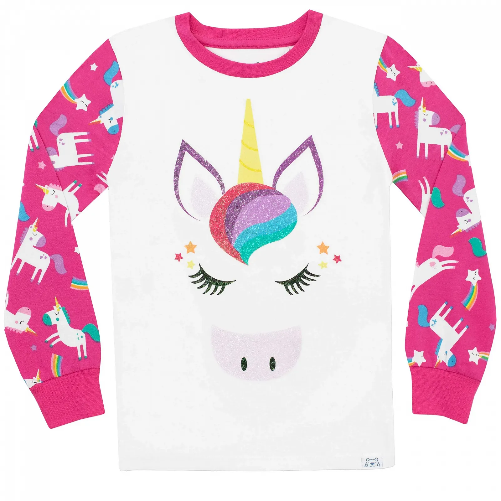 Пижама Harry Bear Единорог с радужными блестками для девочек, облегающая, фото №2 Пижама Harry Bear Единорог с радужными блестками для девочек, облегающая, фото №2