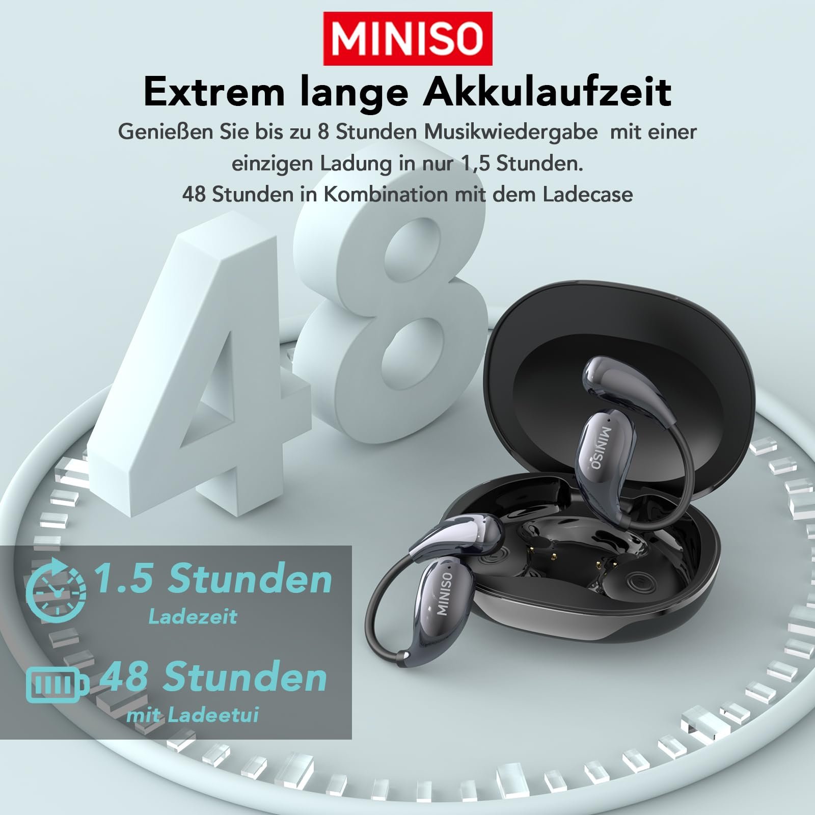 Наушники-переводчик AI MINISO MS189, реального времени, OWS LCD сенсорный, фото №6 Наушники-переводчик AI MINISO MS189, реального времени, OWS LCD сенсорный, фото №6