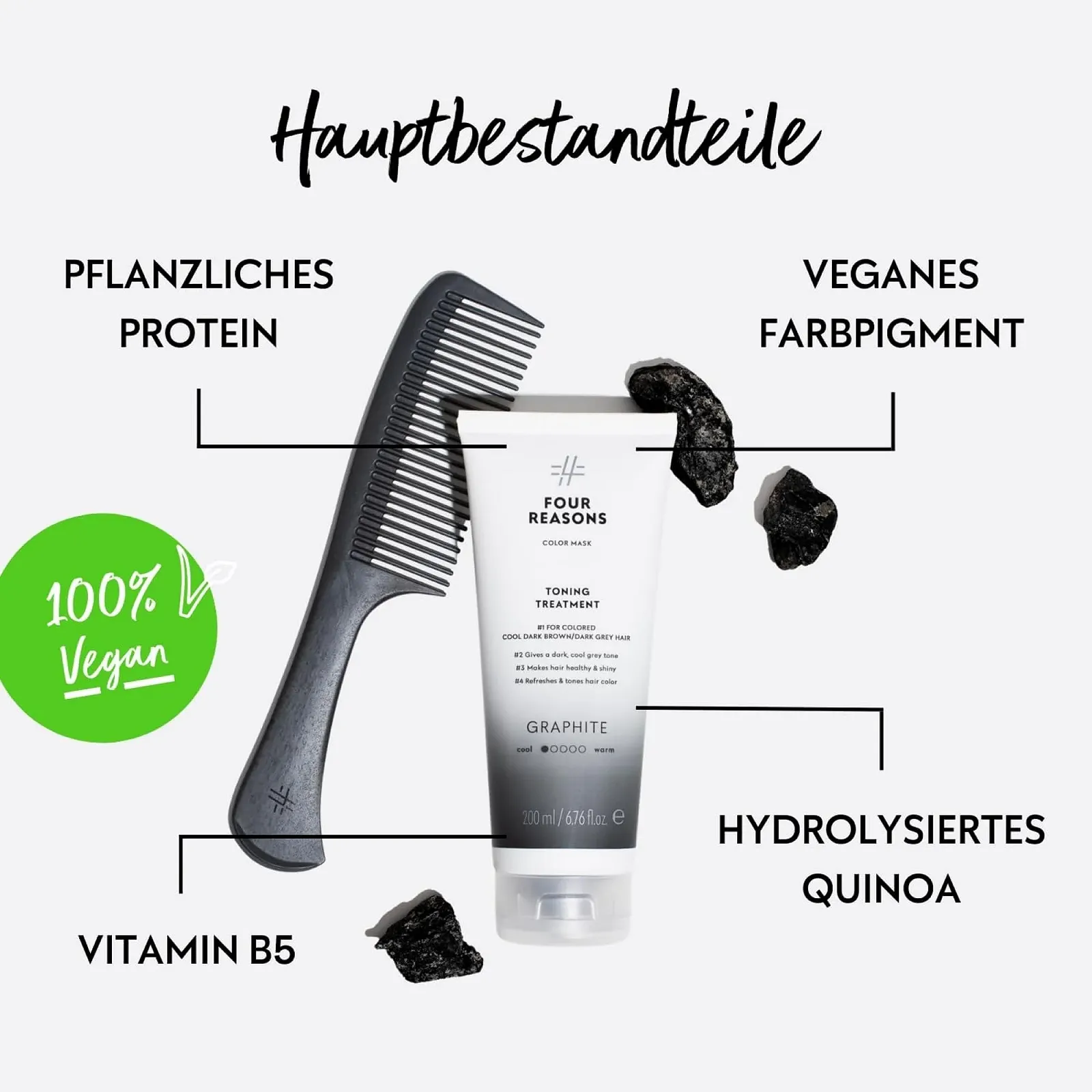 Маска для волосся Four Reasons Graphite Сірий, фото №7
