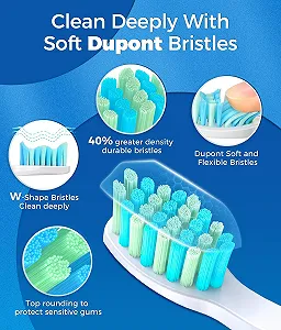 Електрична зубна щітка Demita S1 Небесно-блакитна 40000 VPM 5 режимів synthetic.ua - Фото 1