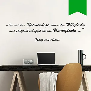 Наклейка на стіну Wandkings Franz von Assisi Quote 50 x 12 см Green - Фото 1