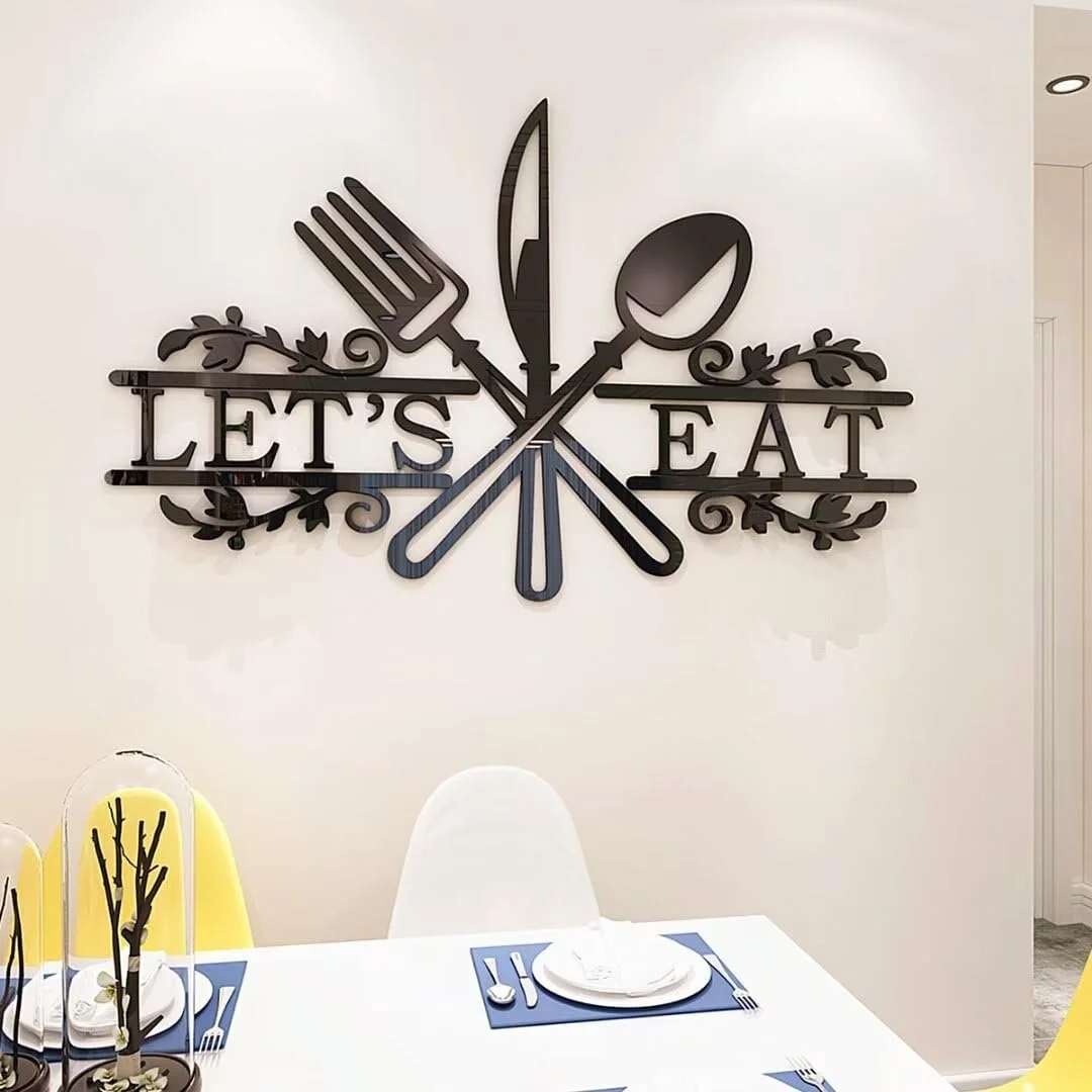 Наклейка на стіну 3D Kitchen самоклеюча 70 x 100 см Black, фото №1