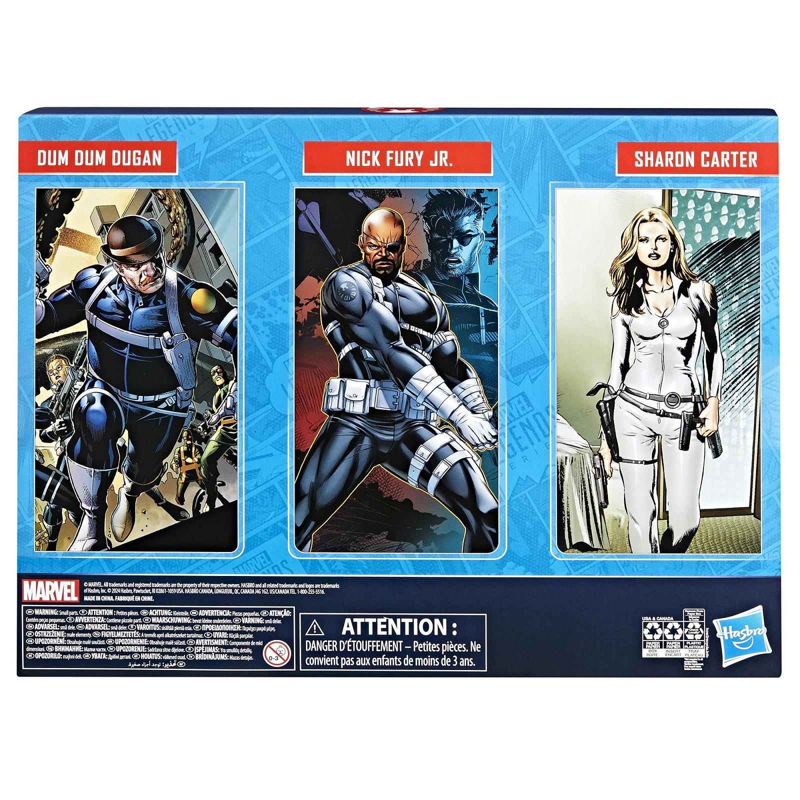Фигурки Marvel Legends Series S.H.I.E.L.D. Ник Фьюри-младший, Шэрон Картер и Дум Дум Дуган, фото №3