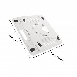 Подставка для ноутбука складная, с регулируемой высотой, эргономичная подставка для ПК с функцией охлаждения, практичный кронштейн для ноутбука для дома и путешествий, поддержка позвоночника, термостойкая synthetic.ua - Фото 1