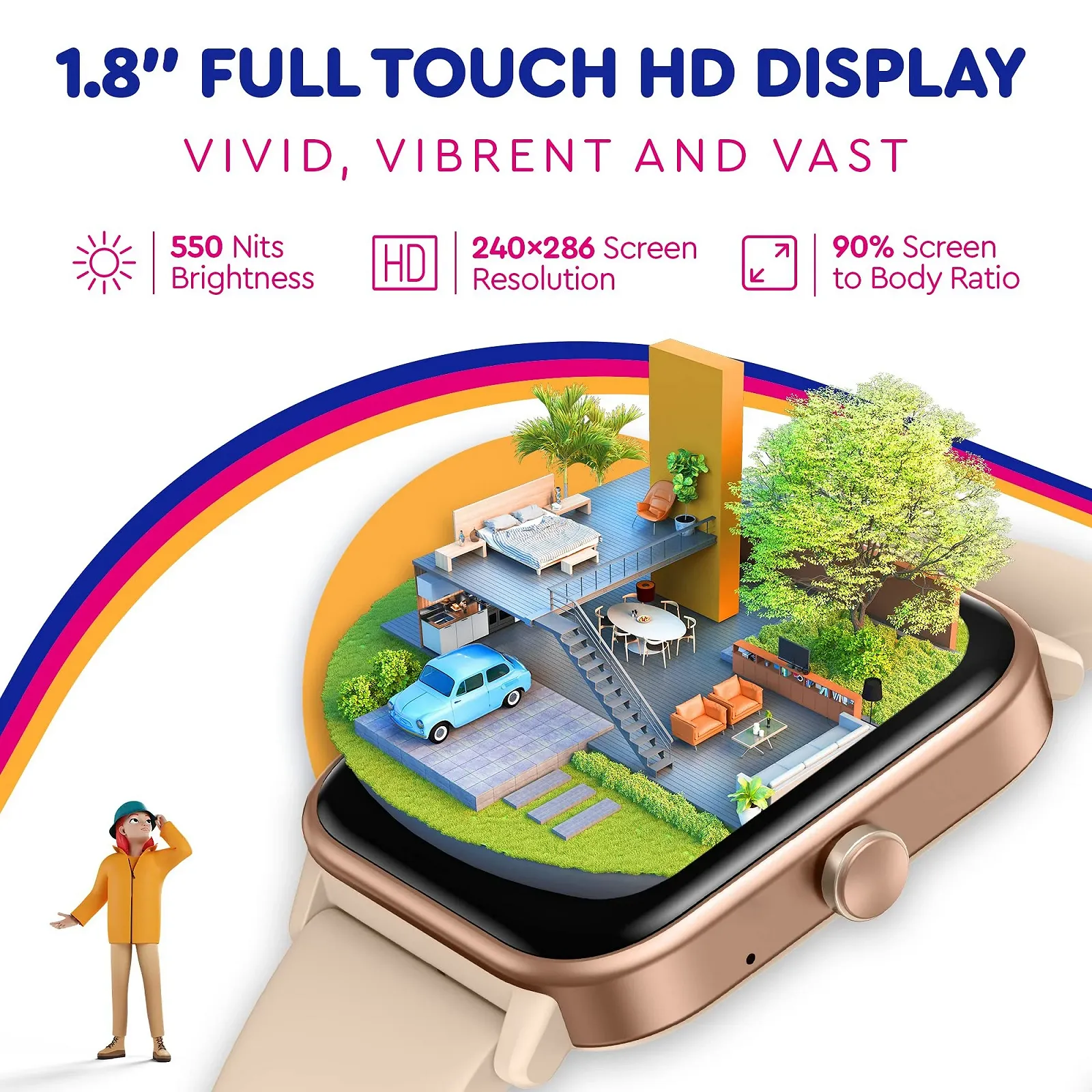 Смарт-годинник Octandra Ignite VeryFit 4.6 см з Alexa, фото №2