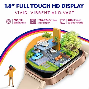 Смарт-часы Octandra Ignite VeryFit 4.6 см со встроенным Alexa, функцией ответа на звонки через Bluetooth, мониторингом сердечного ритма, насыщения крови кислородом, мониторингом сна, педометром, Смарт-часыом для мужчин и женщин (IDW01 synthetic.ua - Фото 1