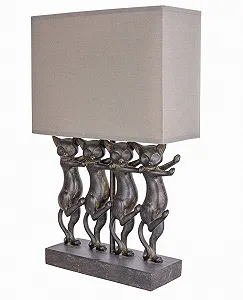 Настольная лампа PALAZZO INT Felino Кошки Ностальгическая 43 см E14 - Фото 1