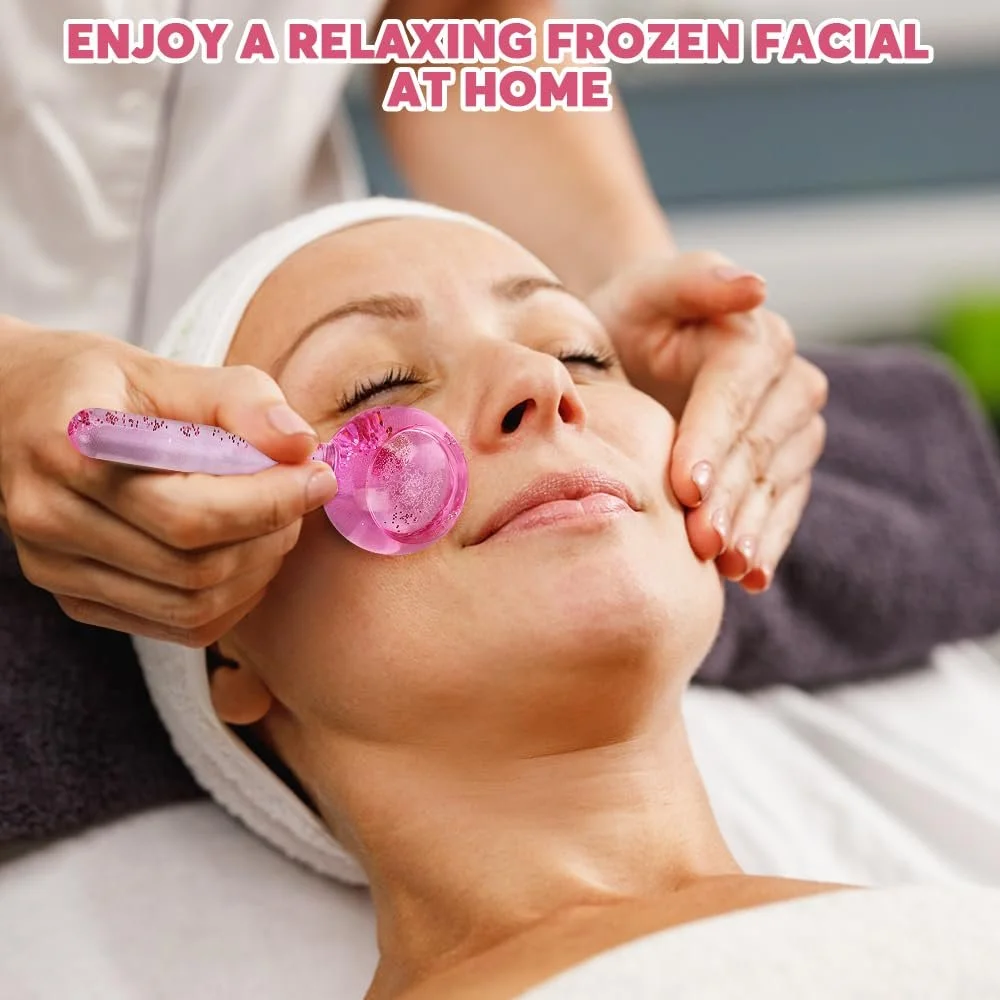 Прилад для тонізації обличчя Mizikuu, 2 шт, крижані кульки для обличчя, шиї та очей, фото №3