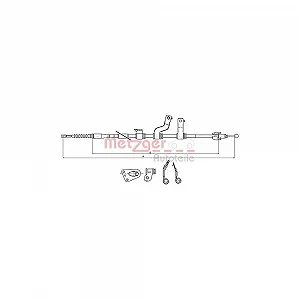 Трос стоянкового гальма METZGER HYUNDAI 17.2579 задній лівий - Фото 1