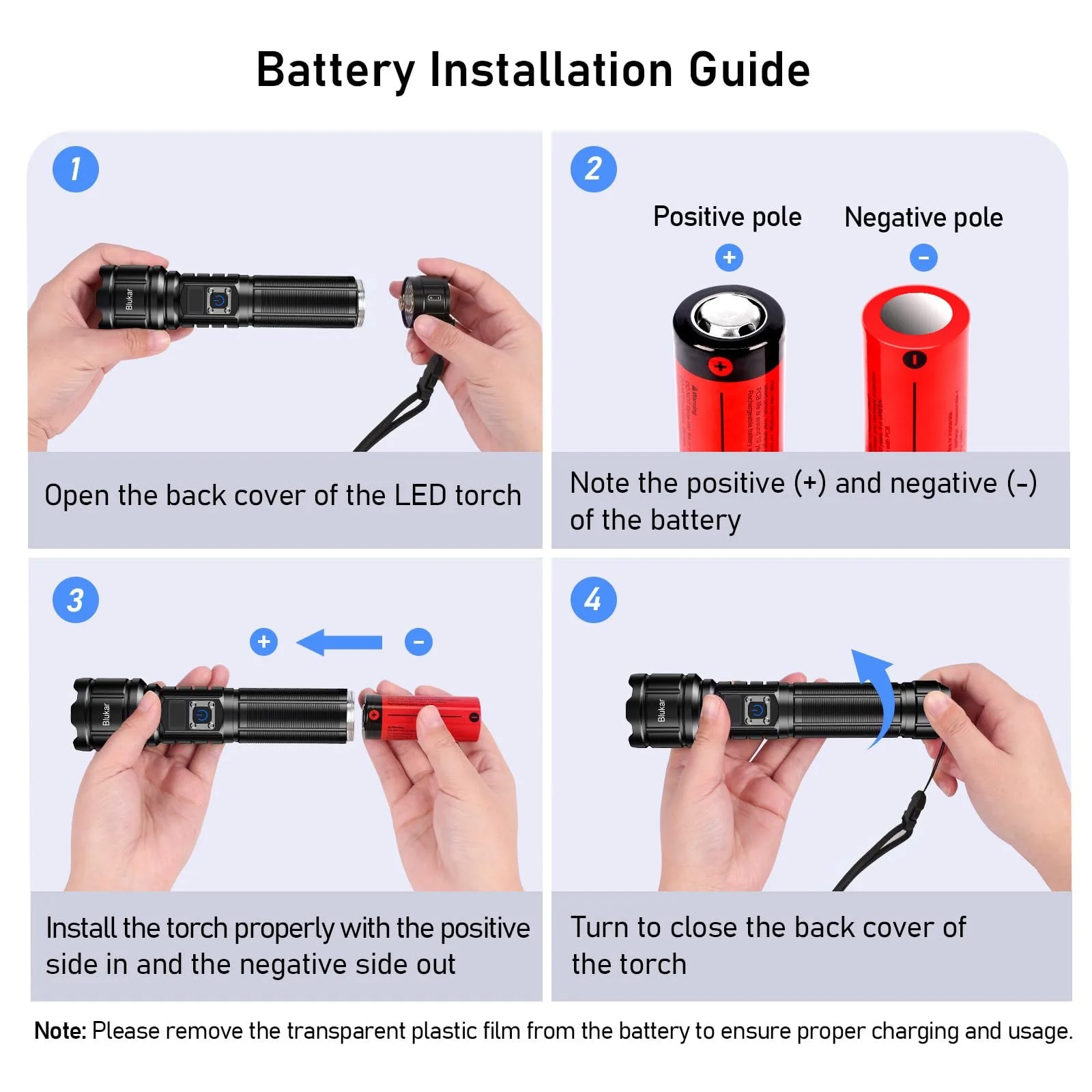 Ліхтар Blukar LED Перезаряджуваний, надзвичайно яскравий, висока яскравість, масштабований з 5 режимами освітлення, IP67 водонепроникний для кемпінгу, вулиці, надзвичайних ситуацій, фото №6