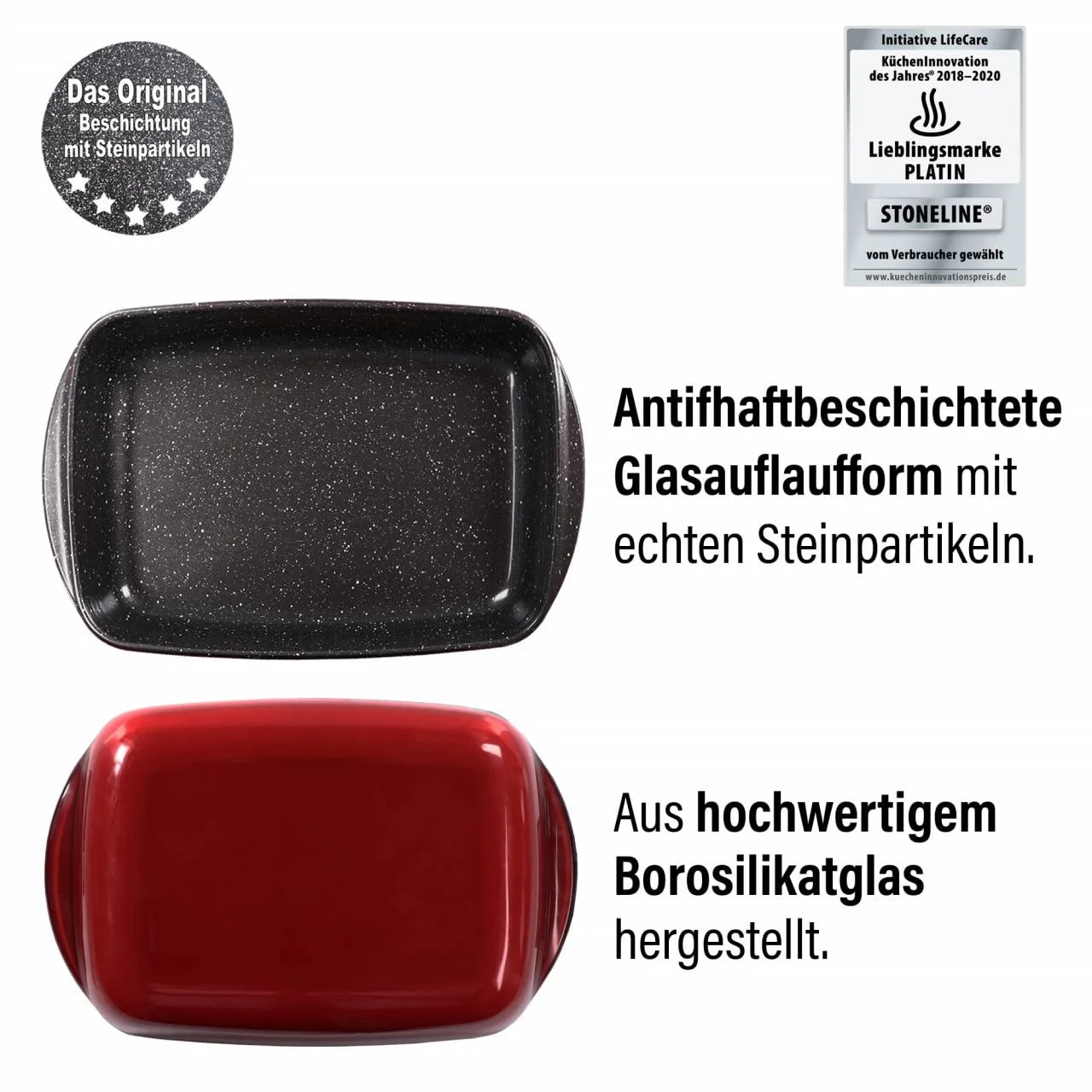 Форма для запекания STONELINE 23 x 15 x 4.5 см Боросиликатное стекло Антипригарная, фото №8