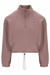 Женская Толстовка Russell Athletic Zare-Cropped Half Zip - Фото 1