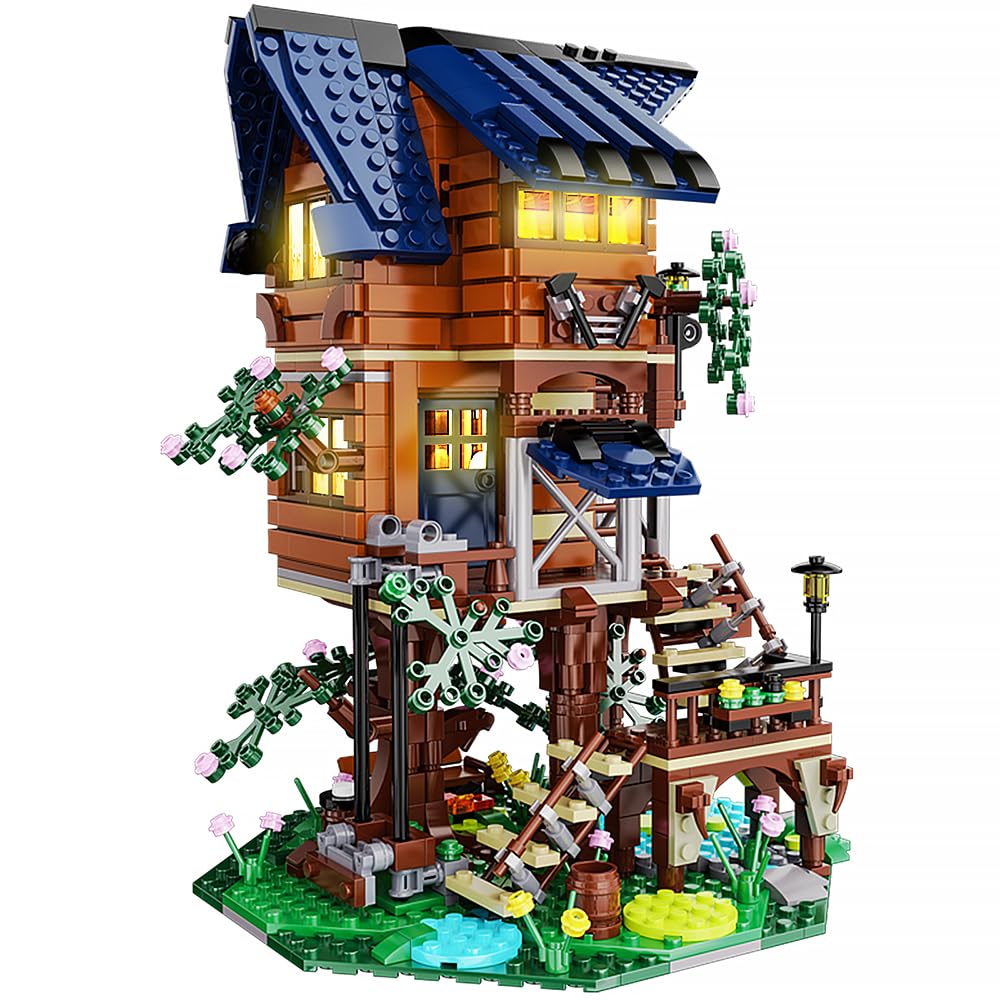 Игрушечный набор VATOS Tree House с LED светом 4 Времена года STEM для детей 1155 деталей, фото №1