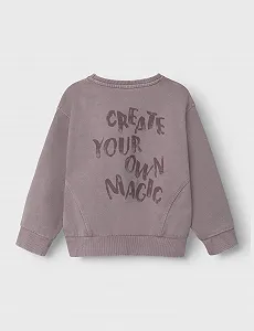 Толстовка NAME IT Nmfoenna RLX Sweat Bru для девочек synthetic.ua - Фото 1