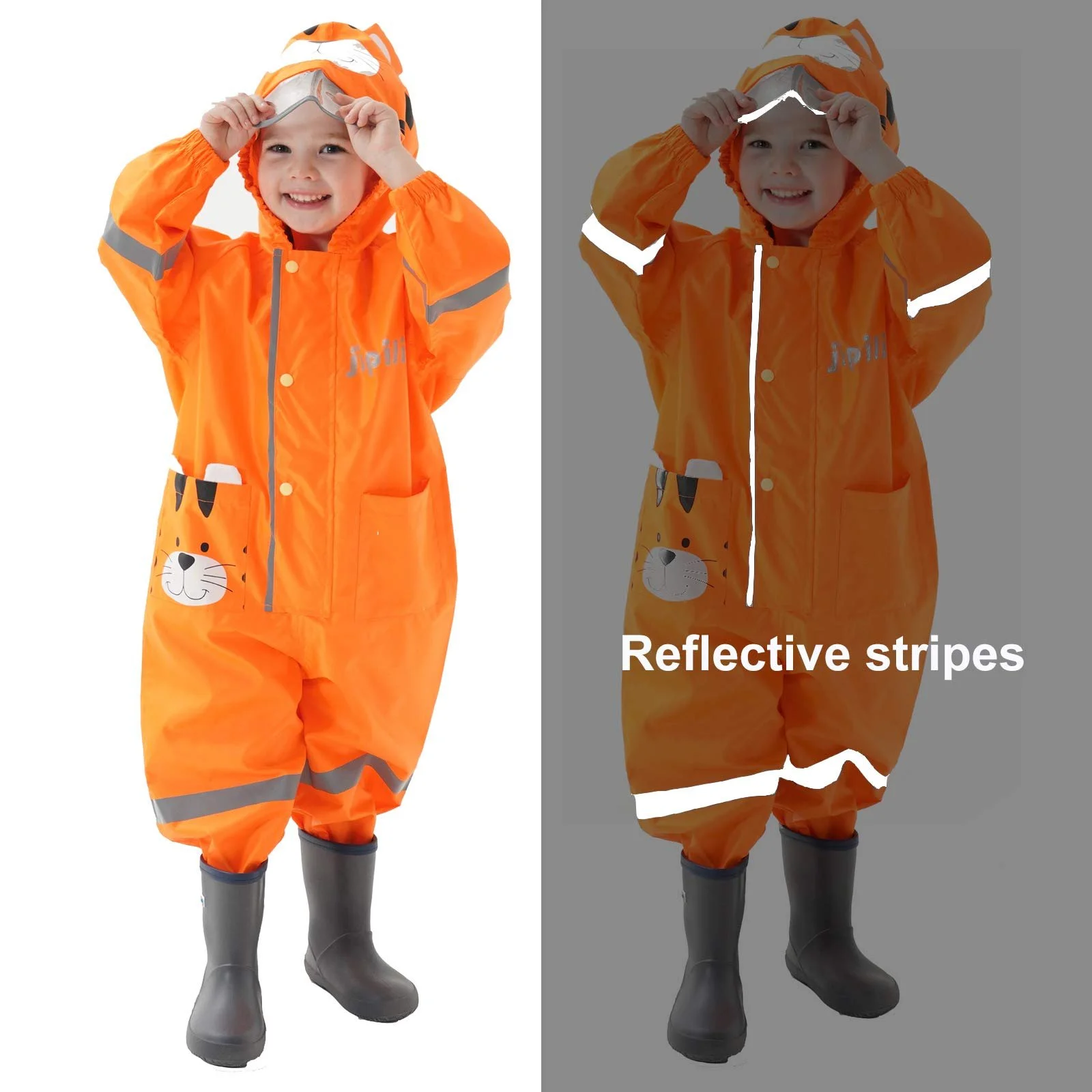 Дощовик Baogaier Дитячий для дівчаток і хлопчиків з капюшоном, фото №3