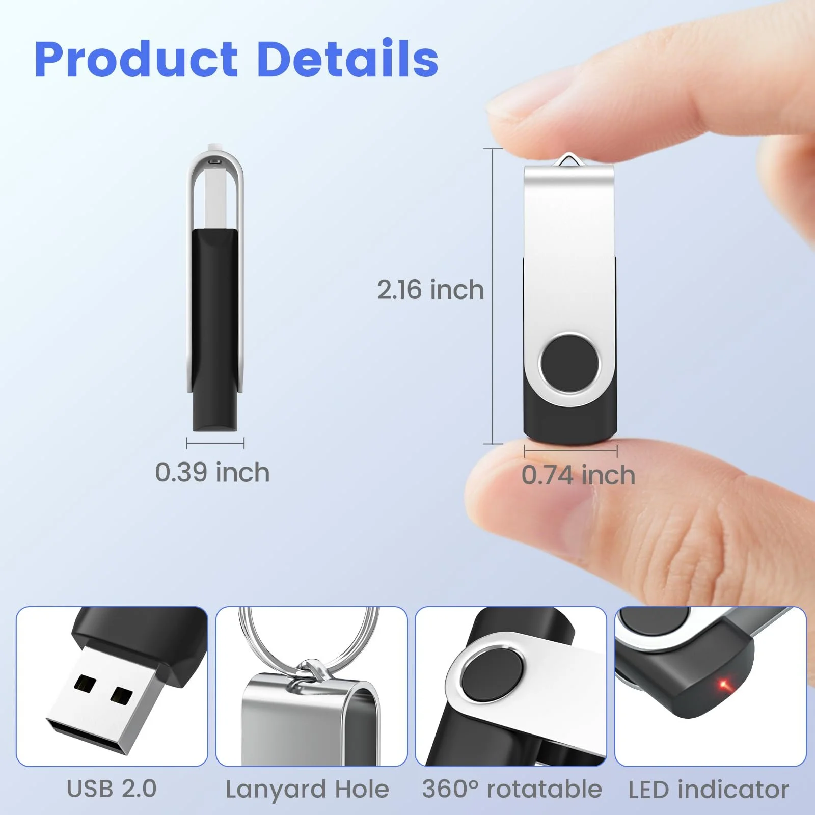 USB-накопичувач ABLAZE 1 GB Набір 100 шт. High Speed USB 2.0 Поворотний Металевий, фото №5 USB-накопичувач ABLAZE 1 GB Набір 100 шт. High Speed USB 2.0 Поворотний Металевий, фото №5