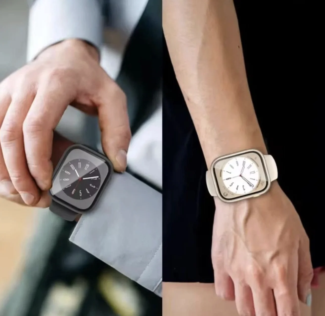 Захисний кейс зі склом для Apple Watch 46 мм Прозорий, фото №4