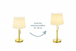 Настільна лампа Liam Matt Brass Metal 1 x E27 60 Вт 45-56 см Білий synthetic.ua - Фото 1