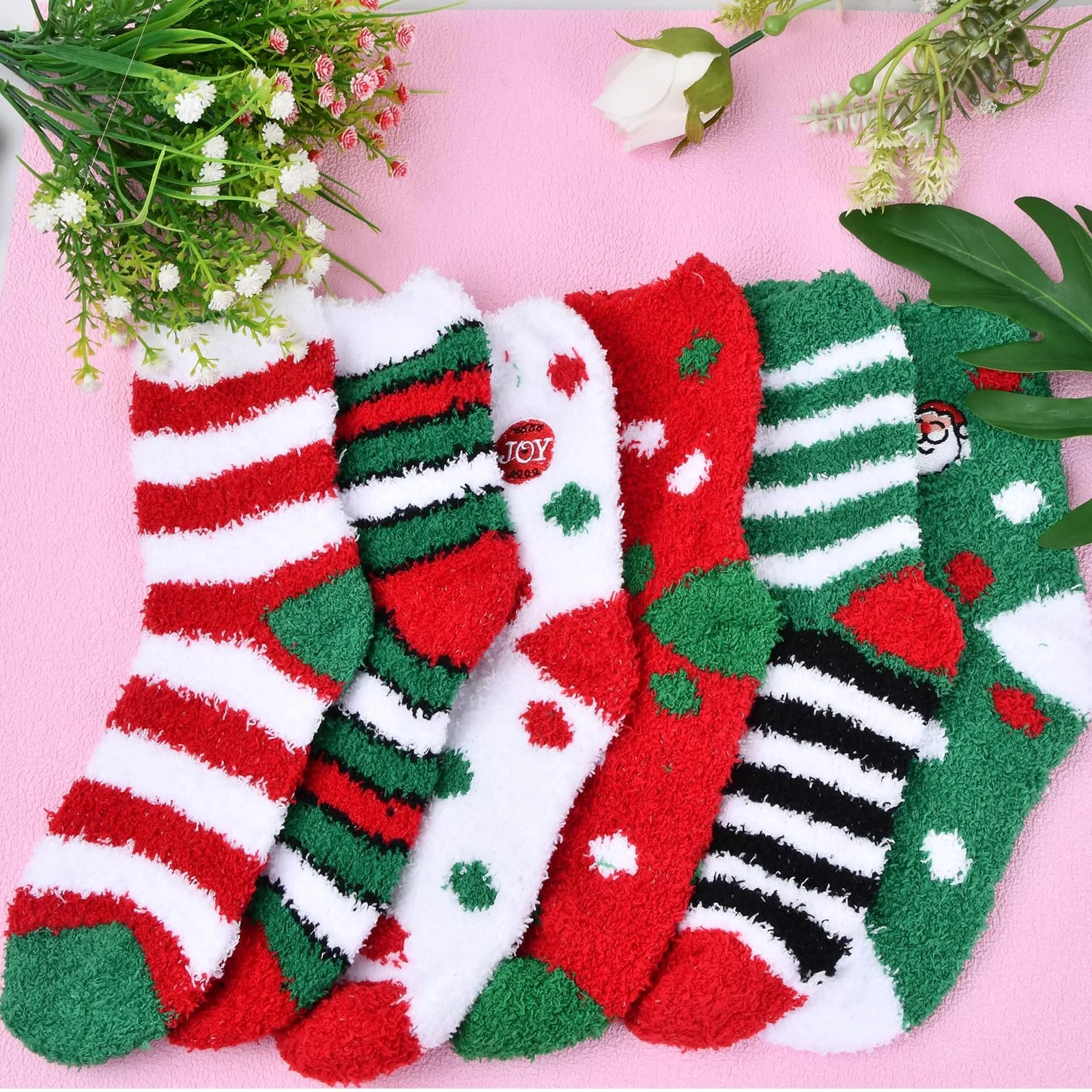 Різдвяні шкарпетки, 6 пар, кольорові, фото №6