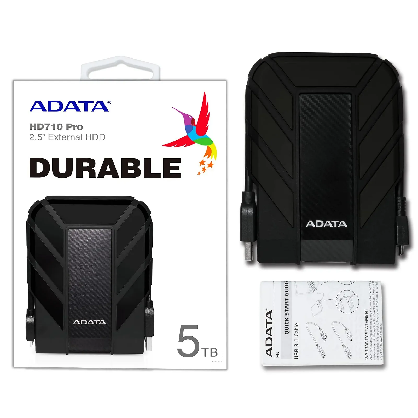 Портативний жорсткий диск ADATA HD710 Pro 5TB USB 3.1 2.5" Black, фото №3