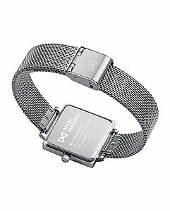 Женские часы Mark Maddox MM1027-57, квадратные, стальной миланский сетчатый браслет, черный циферблат, серебристый, серебристый synthetic.ua - Фото 1