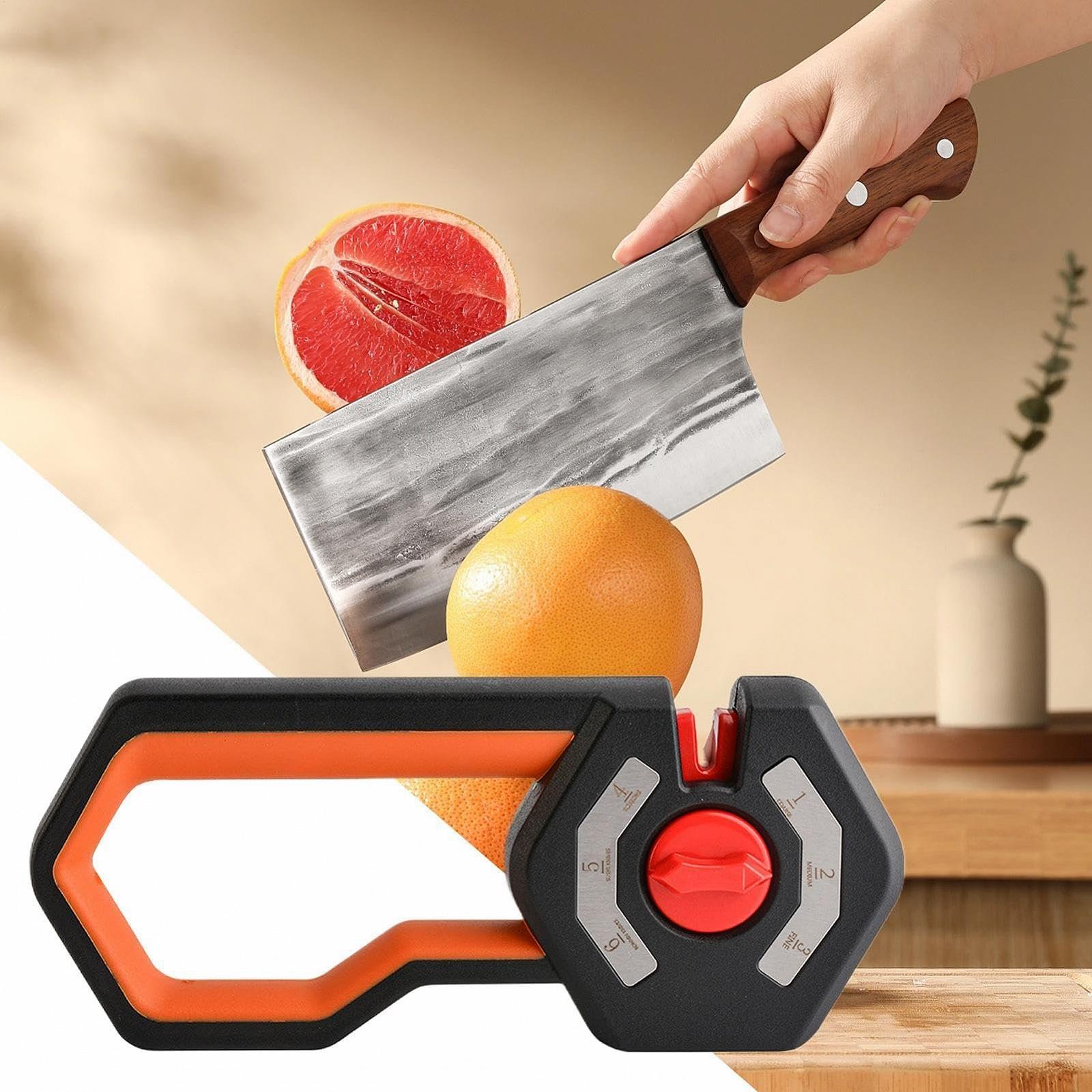 Точилка для ножей HJZZQH ручная 6-ступенчатая с регулировкой угла и нескользящей ручкой, фото №7 Точилка для ножей HJZZQH ручная 6-ступенчатая с регулировкой угла и нескользящей ручкой, фото №7